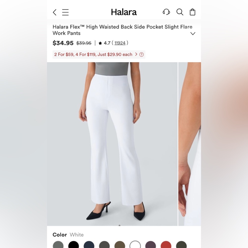 HALARA flare work pants